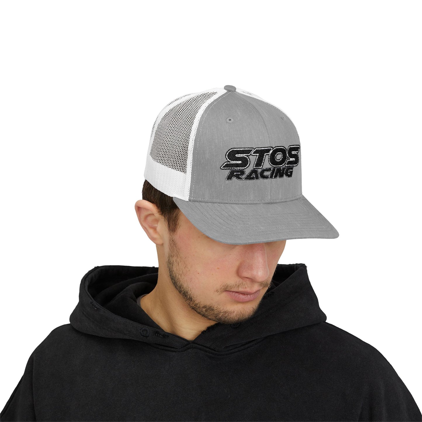 Stos Racing Snapback Trucker Cap for Racing Fans | Unisex Cap, Sports Headwear, Gift for Motorsports Enthusiasts, Casual Style