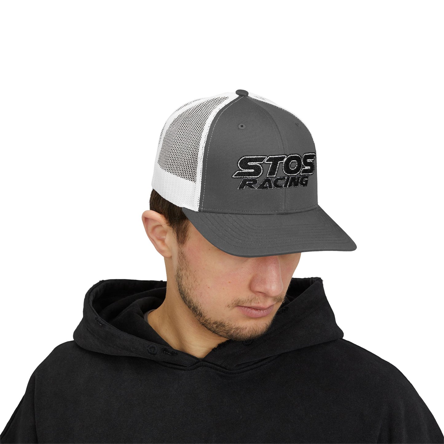 Stos Racing Snapback Trucker Cap for Racing Fans | Unisex Cap, Sports Headwear, Gift for Motorsports Enthusiasts, Casual Style
