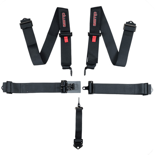 Race Seat Harness Black 3x3 5 Point Pull Down (Out)
