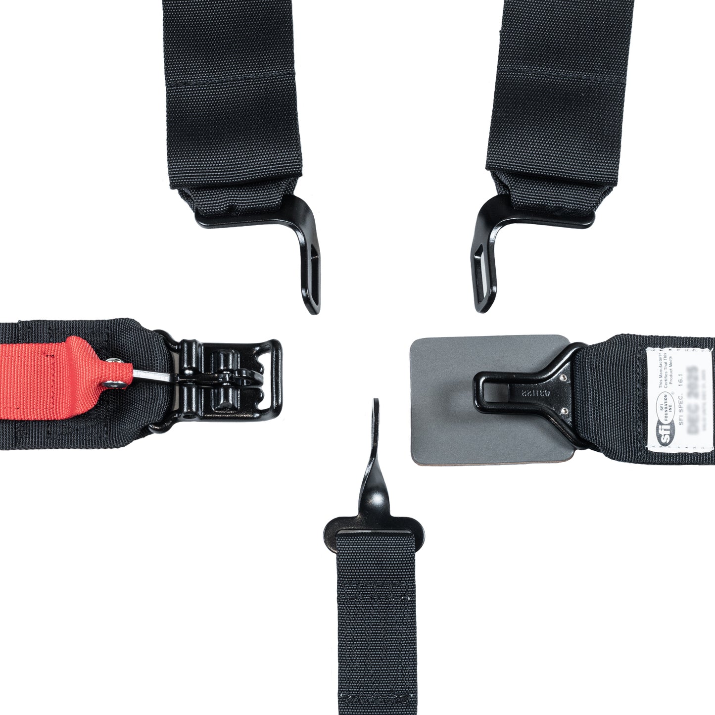 Race Seat Harness Black 3"/2" Ratchet Left 5 Point