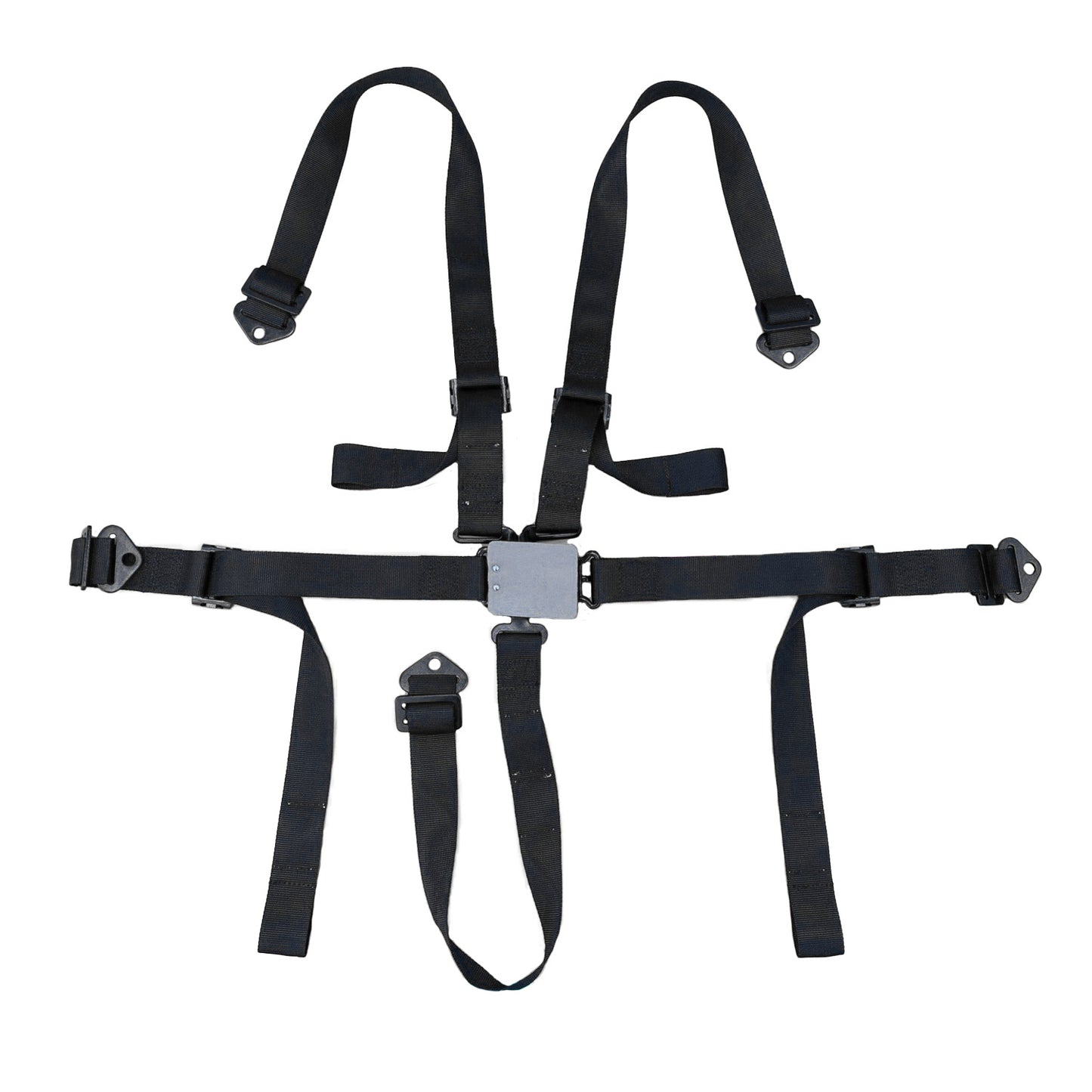 Race Seat Harness Youth Black 2" 5 Point Pull Up (In)