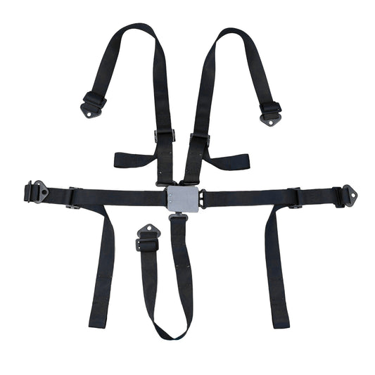 Race Seat Harness Youth Black 2" 5 Point Pull Up (In)