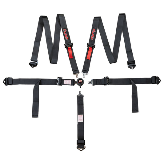 Race Seat Harness Youth Black 2" 5 Point Camlock Pull Down (Out)