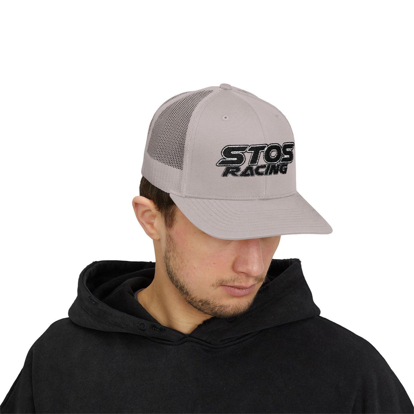 Stos Racing Snapback Trucker Cap for Racing Fans | Unisex Cap, Sports Headwear, Gift for Motorsports Enthusiasts, Casual Style