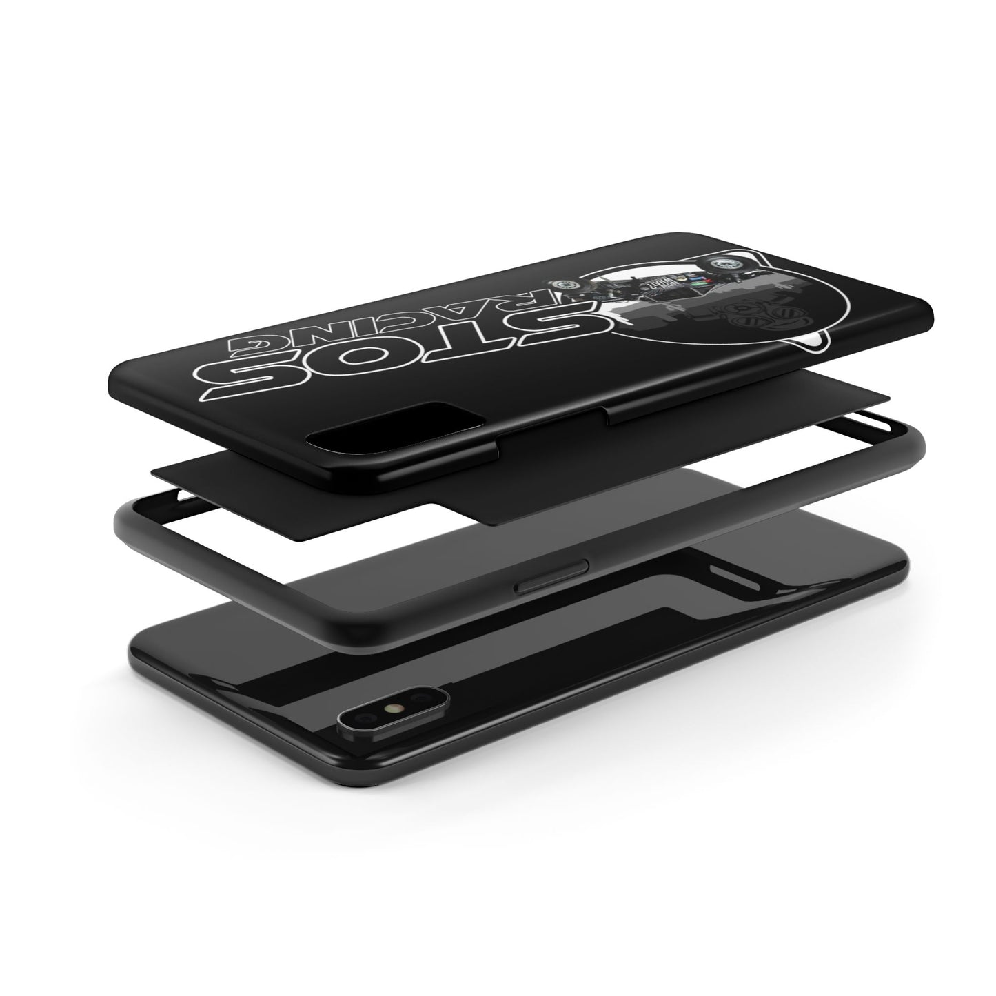 STOS Racing-Themed Tough Phone Cases, Durable Racing Phone Cover, Motorsport Accessories, Gifting for Car Enthusiasts, Sturdy Phone Protection