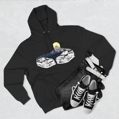 Supra and Skyline Tokyo Three-Panel Fleece Hoodie, Gift for Him, Men’s Hoodie, Automotive Apparel, Cozy Hoodie for Car Enthusiasts