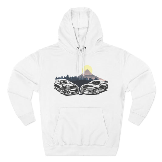 Supra Skyline Tokyo Fleece Hoodie, Car Lover Gift, Cozy Apparel for Road Trips, Outdoor Adventure, Perfect for Fall and Winter