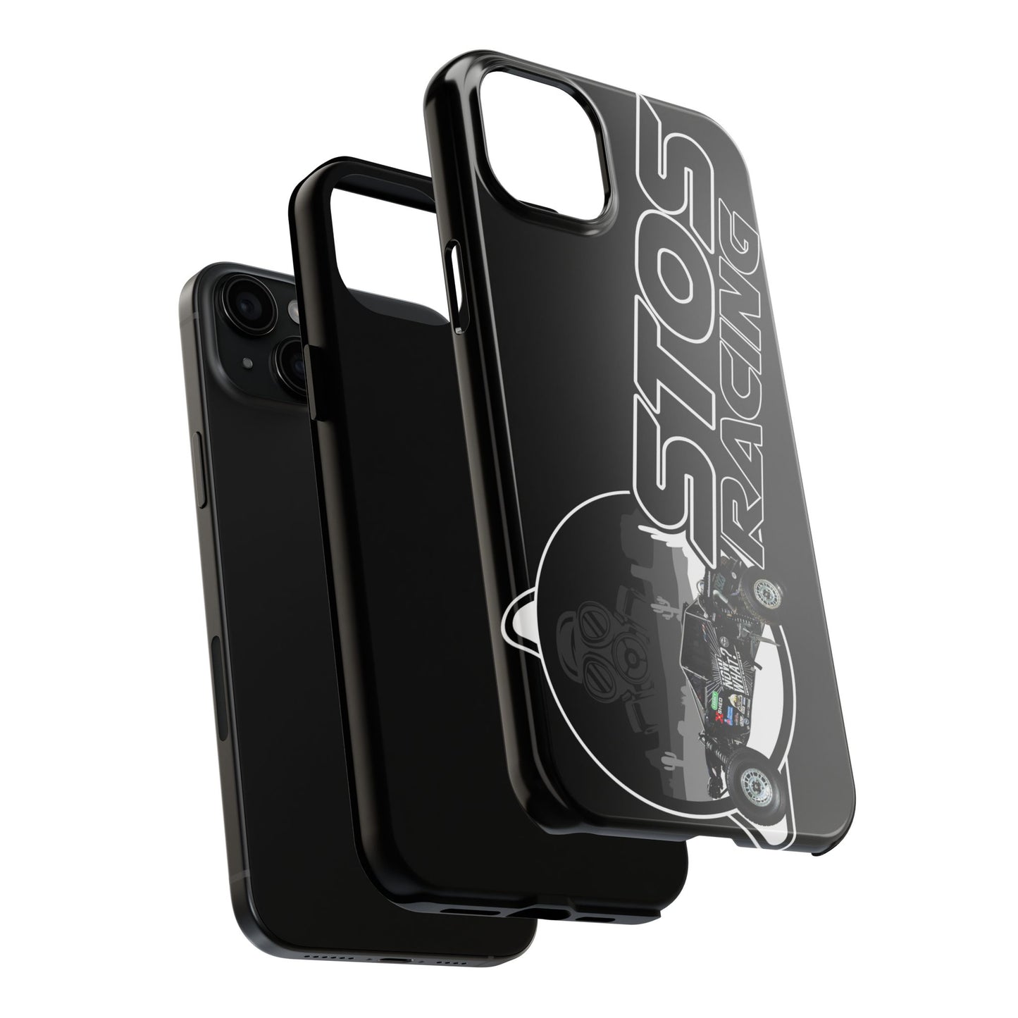 STOS Racing-Themed Tough Phone Cases, Durable Racing Phone Cover, Motorsport Accessories, Gifting for Car Enthusiasts, Sturdy Phone Protection