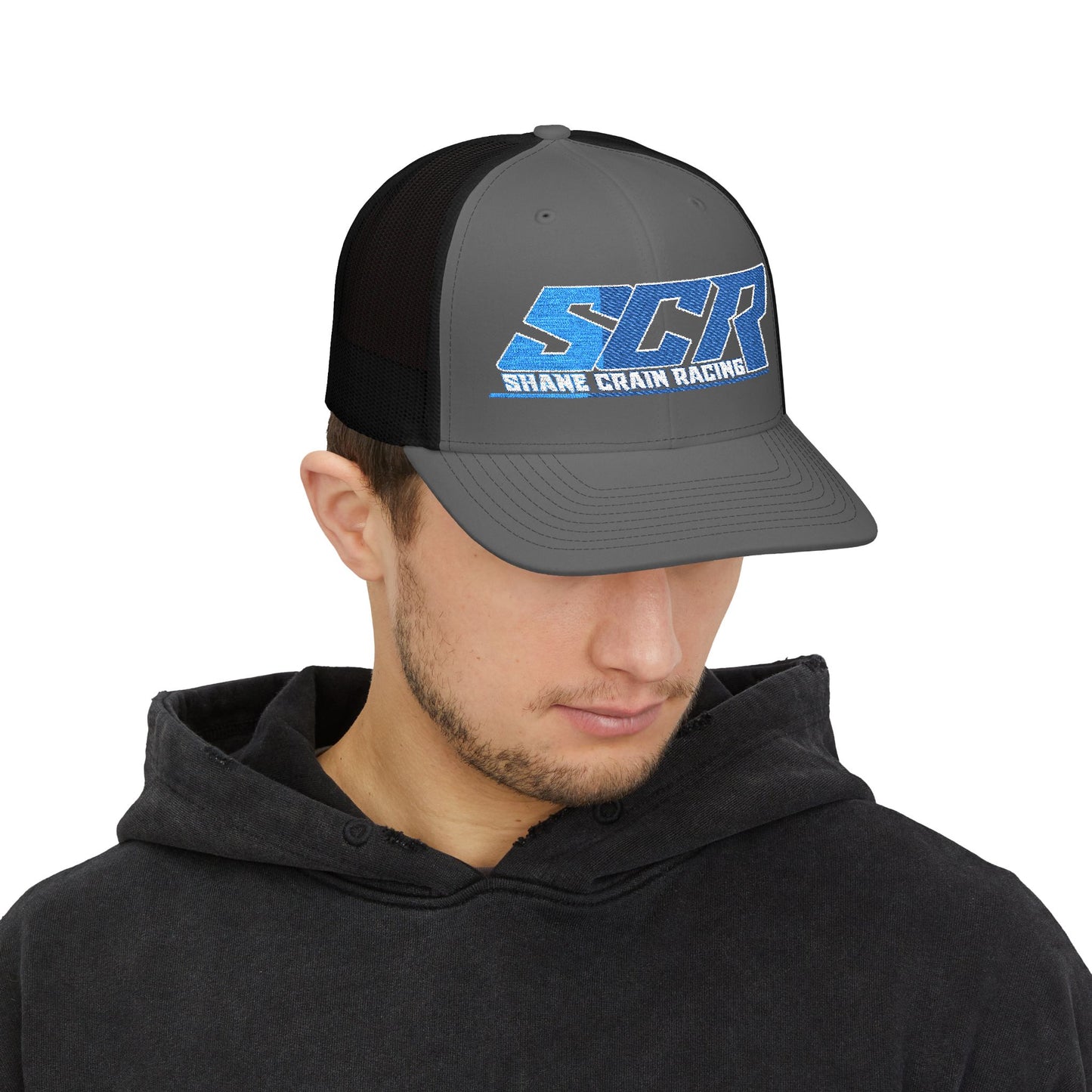 Shane Crain Stylish Snapback Trucker Cap for Casual Days, Embroidered Cap for Outdoor Fun, Summer Hat, Gift for Him, Retro Style