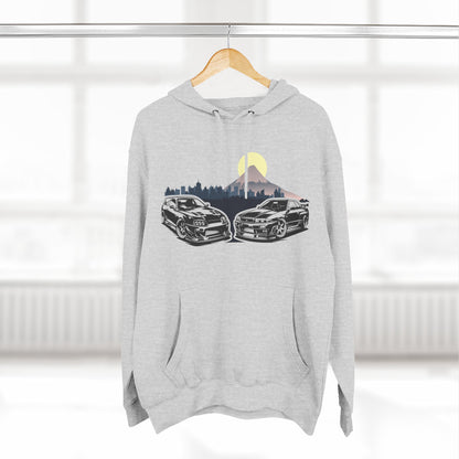 Supra Skyline Tokyo Fleece Hoodie, Car Lover Gift, Cozy Apparel for Road Trips, Outdoor Adventure, Perfect for Fall and Winter