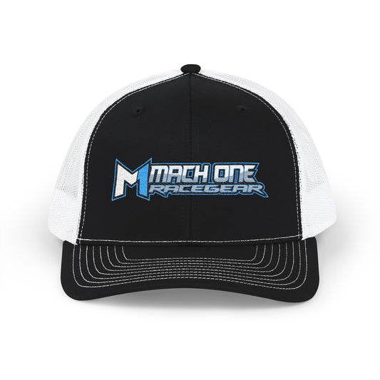 Mach One Race Gear Snapback Trucker Cap - Stylish Embroidered Cap for Racing Enthusiasts