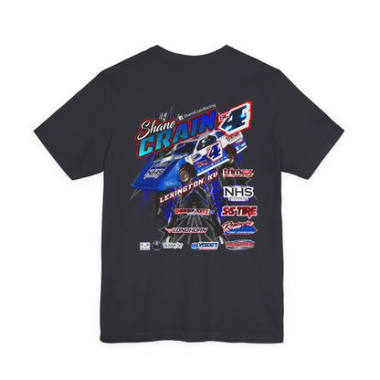 Shane Crain Racing Enthusiast Tee, Unisex Jersey Short Sleeve Shirt for Fans, Motorsport Gift, Race Day Apparel, Cool Graphic Tee, Shane Crain Design