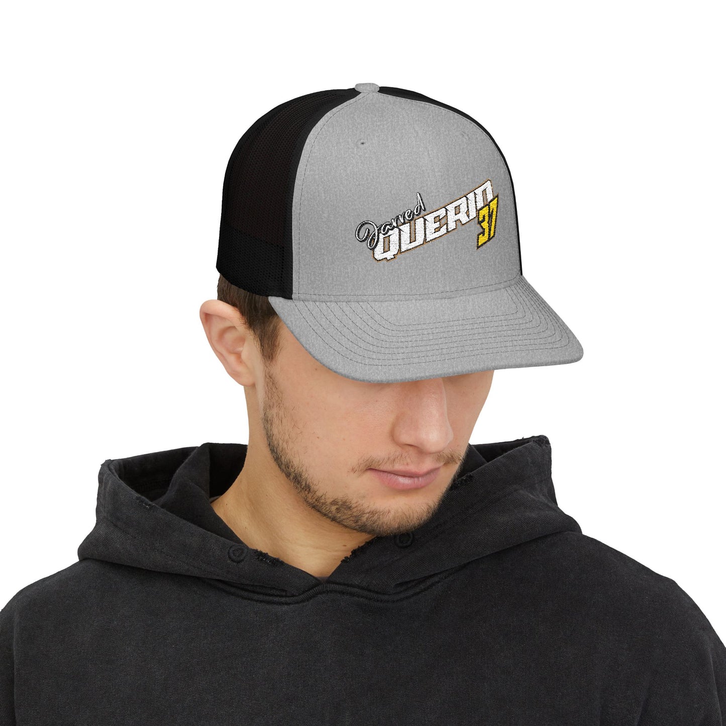 Jarred Querio 37 Embroidered Trucker Cap – Retro Racing Snapback