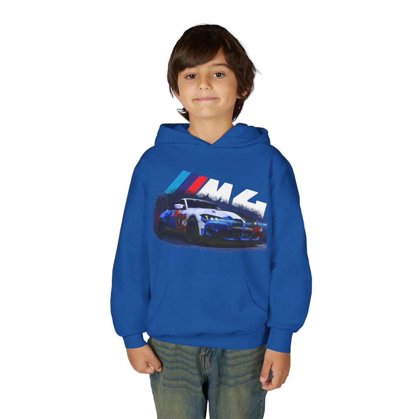 Youth Racing Hoodie — BMW M4 Drift Car Graphic