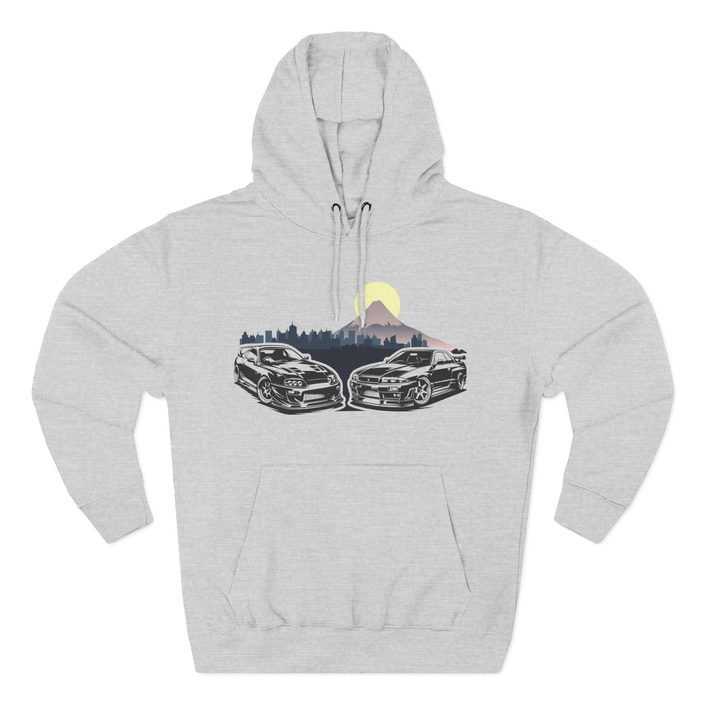 Supra Skyline Tokyo Fleece Hoodie, Car Lover Gift, Cozy Apparel for Road Trips, Outdoor Adventure, Perfect for Fall and Winter