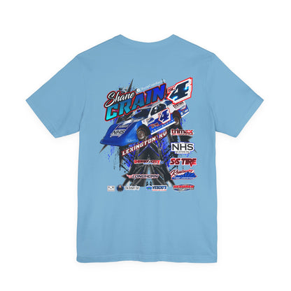 Shane Crain Racing Enthusiast Tee, Unisex Jersey Short Sleeve Shirt for Fans, Motorsport Gift, Race Day Apparel, Cool Graphic Tee, Shane Crain Design