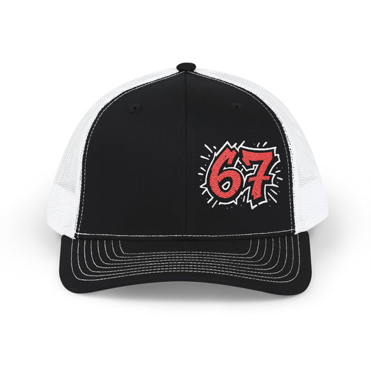 67 Embroidered Snapback Trucker Cap - Trendy Accessory for Outdoor Adventures, Casual Outings, Gifts for Him/Her, Streetwear Style, [...]