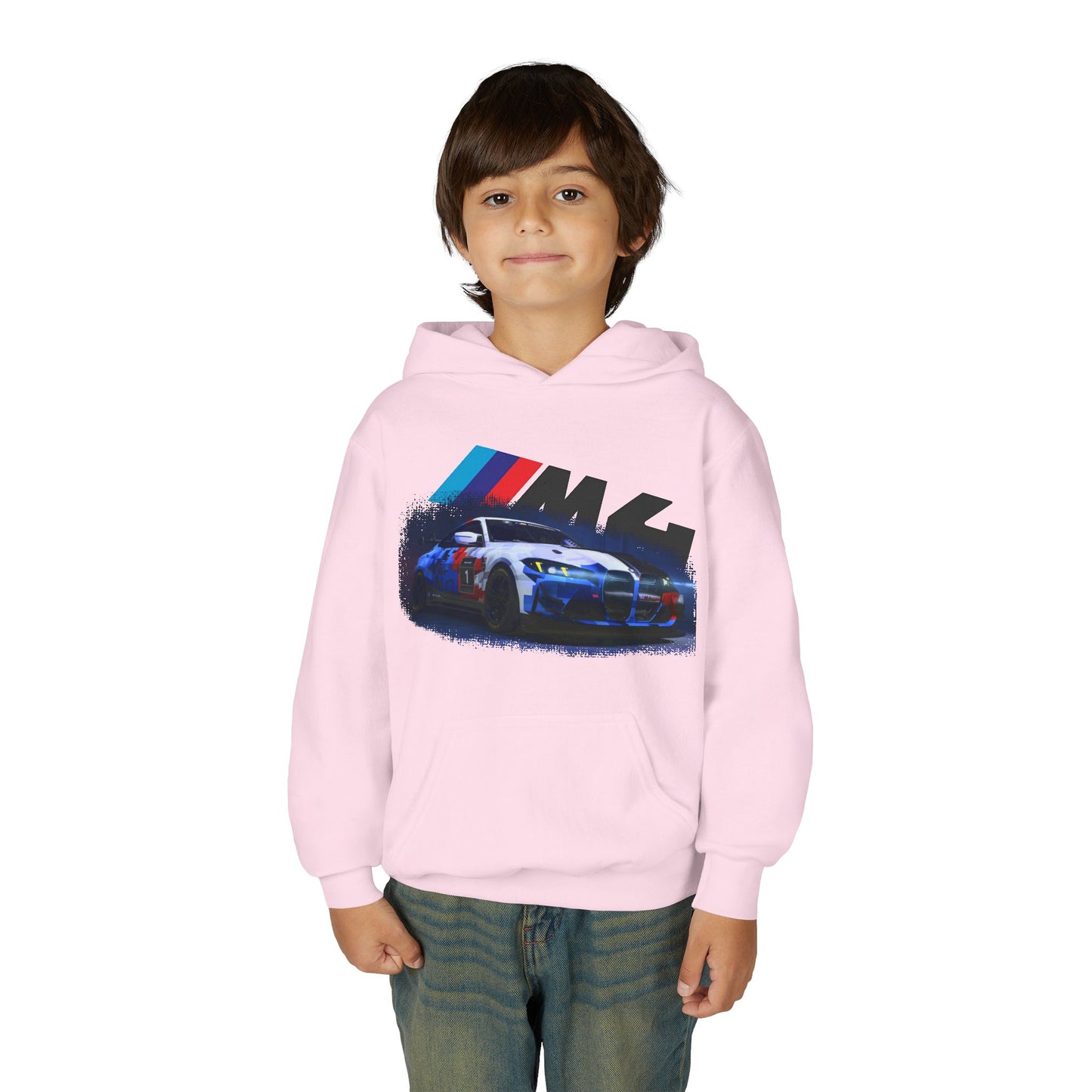 Youth Racing Hoodie — BMW M4 Drift Car Graphic
