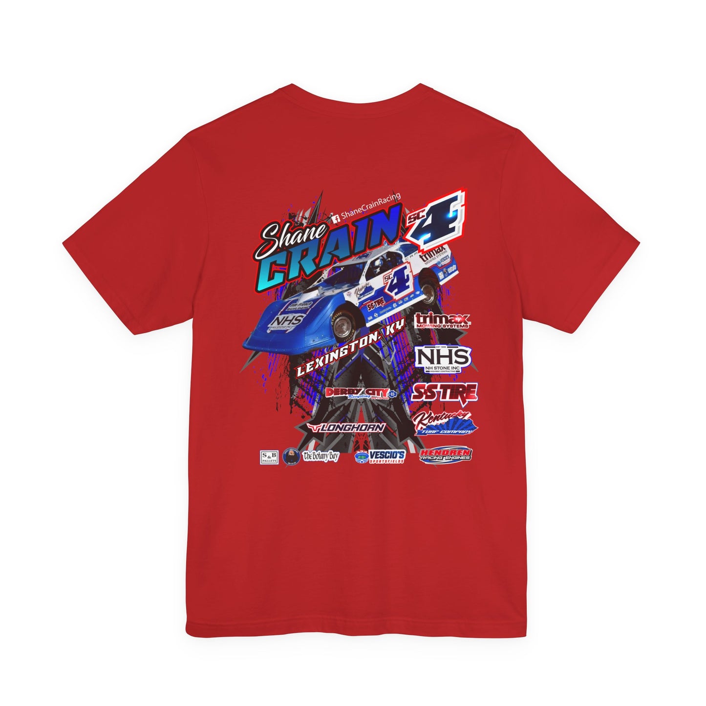 Shane Crain Racing Enthusiast Tee, Unisex Jersey Short Sleeve Shirt for Fans, Motorsport Gift, Race Day Apparel, Cool Graphic Tee, Shane Crain Design