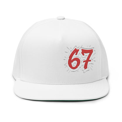67 Stylish Embroidered Flat Bill Cap | Trendy Accessories for Streetwear, Casual Looks, Gift Ideas, Sports Events, Cool Outfit