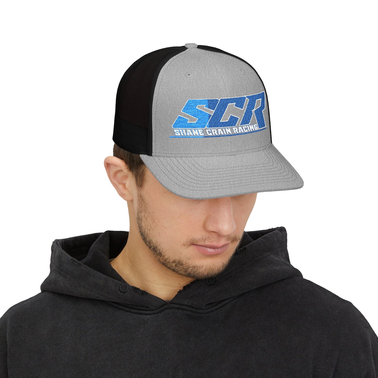Shane Crain Stylish Snapback Trucker Cap for Casual Days, Embroidered Cap for Outdoor Fun, Summer Hat, Gift for Him, Retro Style