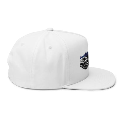 Embroidered Flat Bill Cap | Custom Car Design Hat for Car Enthusiasts, Birthday Gift, Supra & Skyline Tokyo