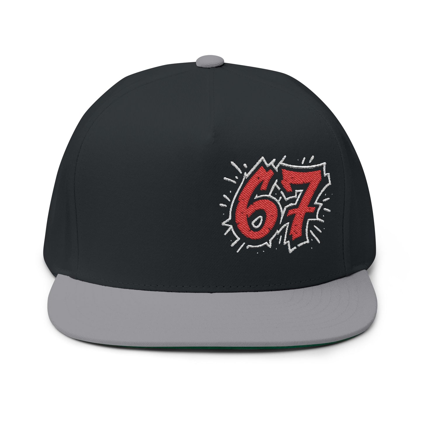 67 Stylish Embroidered Flat Bill Cap | Trendy Accessories for Streetwear, Casual Looks, Gift Ideas, Sports Events, Cool Outfit