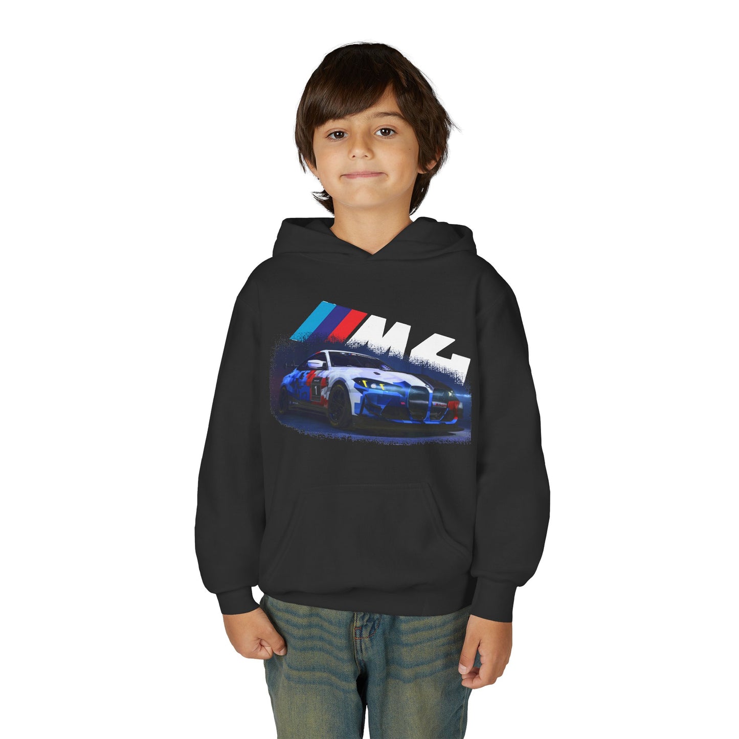 Youth Racing Hoodie — BMW M4 Drift Car Graphic