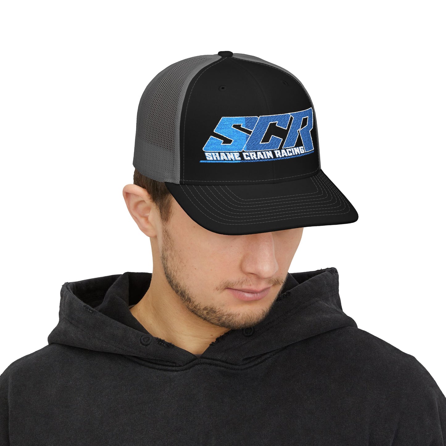Shane Crain Stylish Snapback Trucker Cap for Casual Days, Embroidered Cap for Outdoor Fun, Summer Hat, Gift for Him, Retro Style