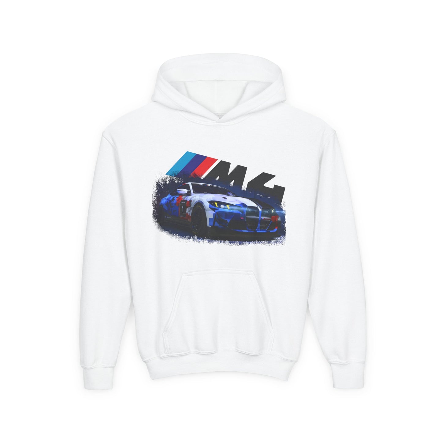 Youth Racing Hoodie — BMW M4 Drift Car Graphic