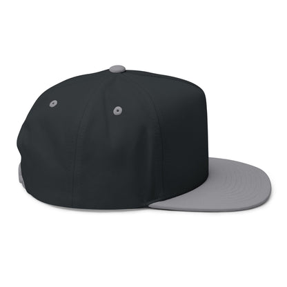 Trendy Embroidered Flat Bill Cap for Urban Style, Adjustable Snapback, Perfect Gift for Birthdays, Streetwear, Casual Outfits, Sports Events