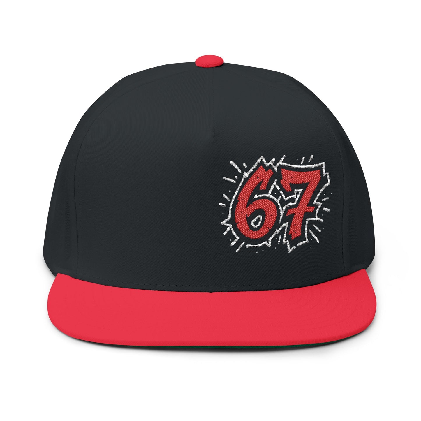 67 Stylish Embroidered Flat Bill Cap | Trendy Accessories for Streetwear, Casual Looks, Gift Ideas, Sports Events, Cool Outfit