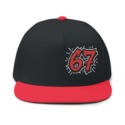 67 Stylish Embroidered Flat Bill Cap | Trendy Accessories for Streetwear, Casual Looks, Gift Ideas, Sports Events, Cool Outfit