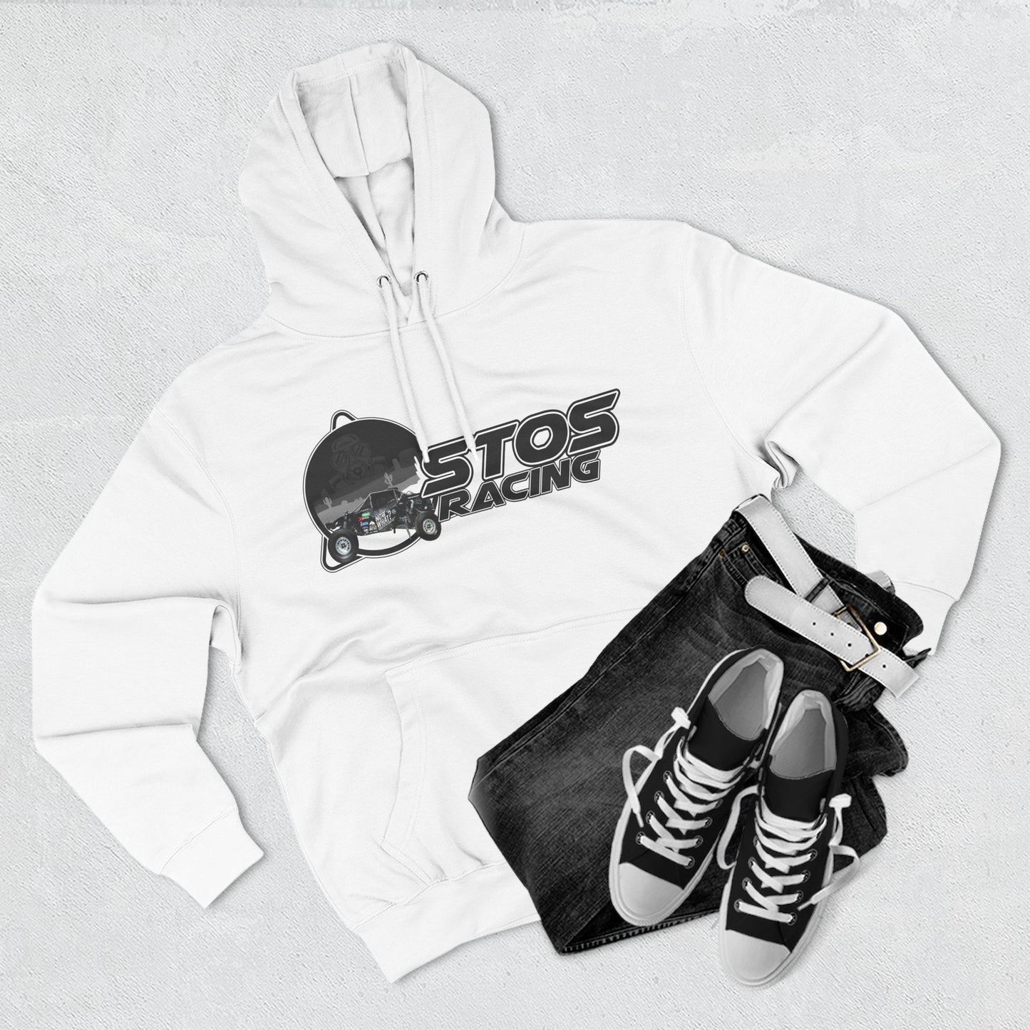 Stos Racing Hoodie - Perfect for Motorsports Fans, Casual Wear, Gifts, and Racing Events, Cozy Fleece