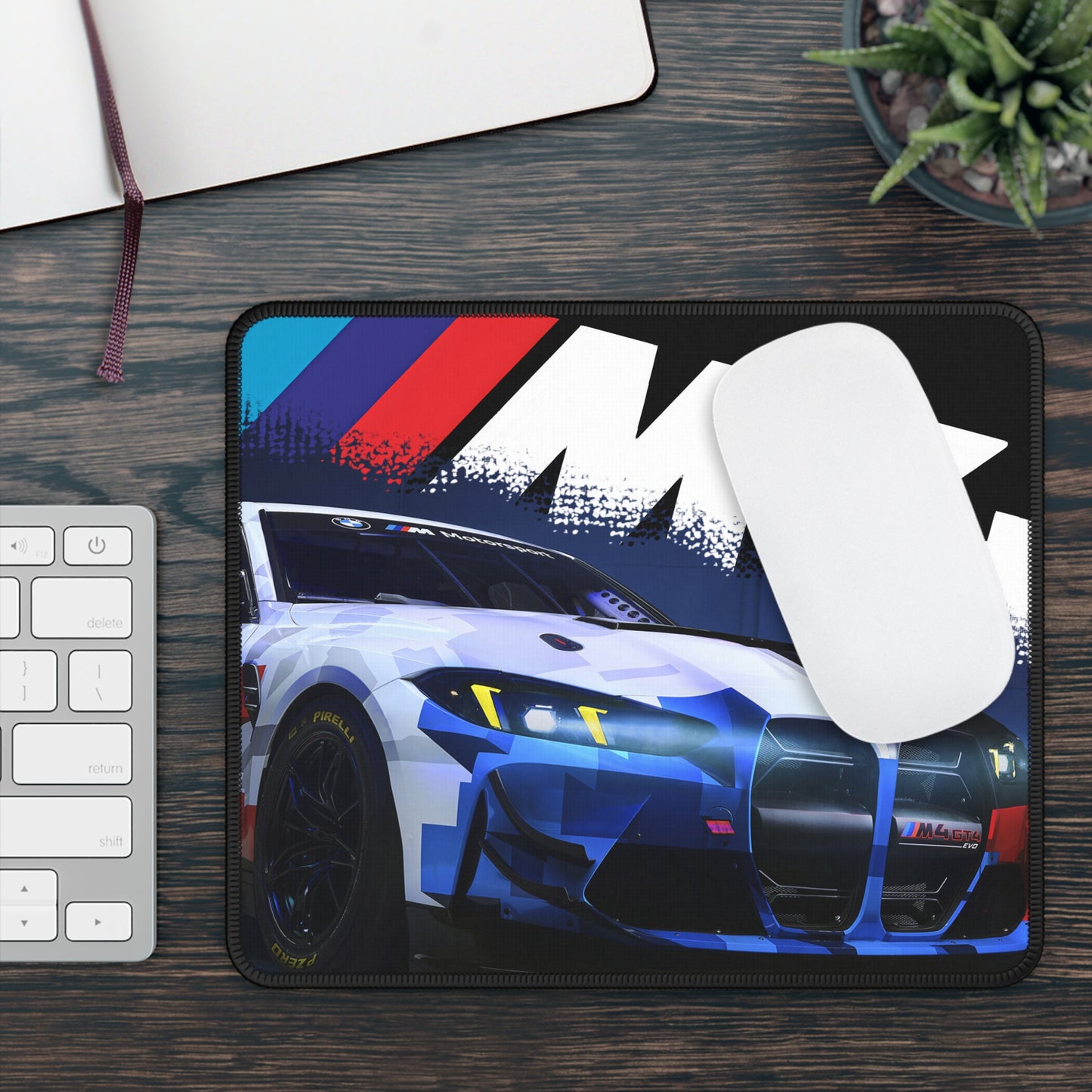 Racing BMW M4 Sport Car Gaming Mouse Pad — Motorsport Drift Desk Mat