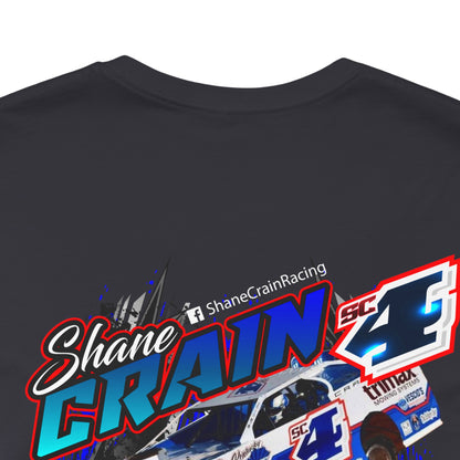 Shane Crain Racing Enthusiast Tee, Unisex Jersey Short Sleeve Shirt for Fans, Motorsport Gift, Race Day Apparel, Cool Graphic Tee, Shane Crain Design