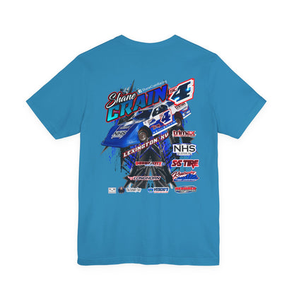 Shane Crain Racing Enthusiast Tee, Unisex Jersey Short Sleeve Shirt for Fans, Motorsport Gift, Race Day Apparel, Cool Graphic Tee, Shane Crain Design