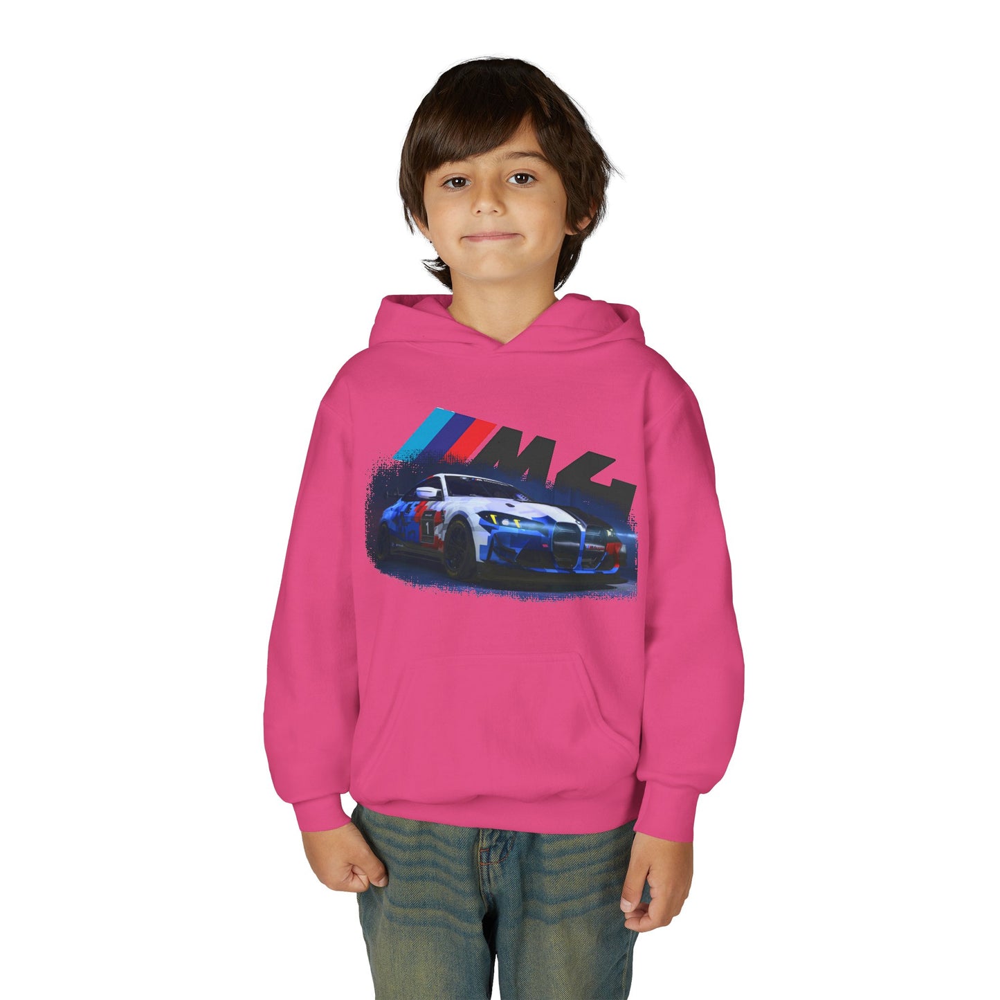 Youth Racing Hoodie — BMW M4 Drift Car Graphic