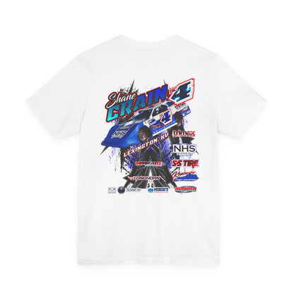 Shane Crain Racing Enthusiast Tee, Unisex Jersey Short Sleeve Shirt for Fans, Motorsport Gift, Race Day Apparel, Cool Graphic Tee, Shane Crain Design