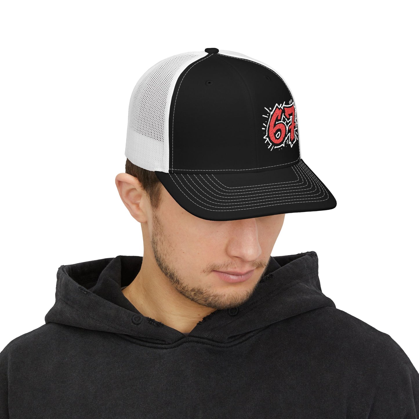 67 Embroidered Snapback Trucker Cap - Trendy Accessory for Outdoor Adventures, Casual Outings, Gifts for Him/Her, Streetwear Style, [...]