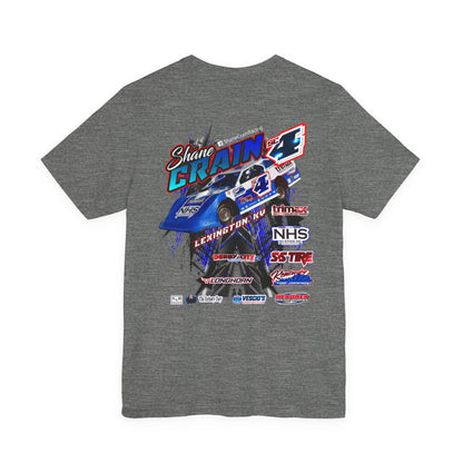 Shane Crain Racing Enthusiast Tee, Unisex Jersey Short Sleeve Shirt for Fans, Motorsport Gift, Race Day Apparel, Cool Graphic Tee, Shane Crain Design