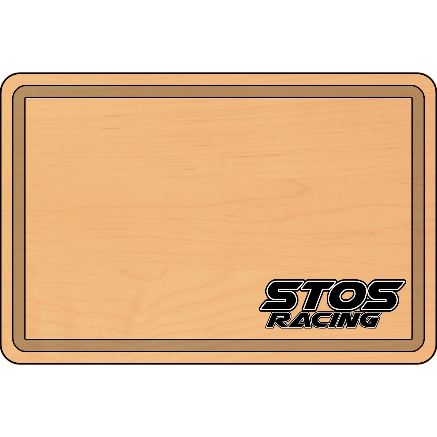 Stos Personalized Wooden Cutting Board with Racing Design, Custom Kitchen Decor, Ideal Gift for Chefs, Foodies, and Car Enthusiasts