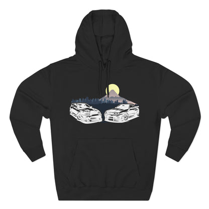 Supra and Skyline Tokyo Three-Panel Fleece Hoodie, Gift for Him, Men’s Hoodie, Automotive Apparel, Cozy Hoodie for Car Enthusiasts