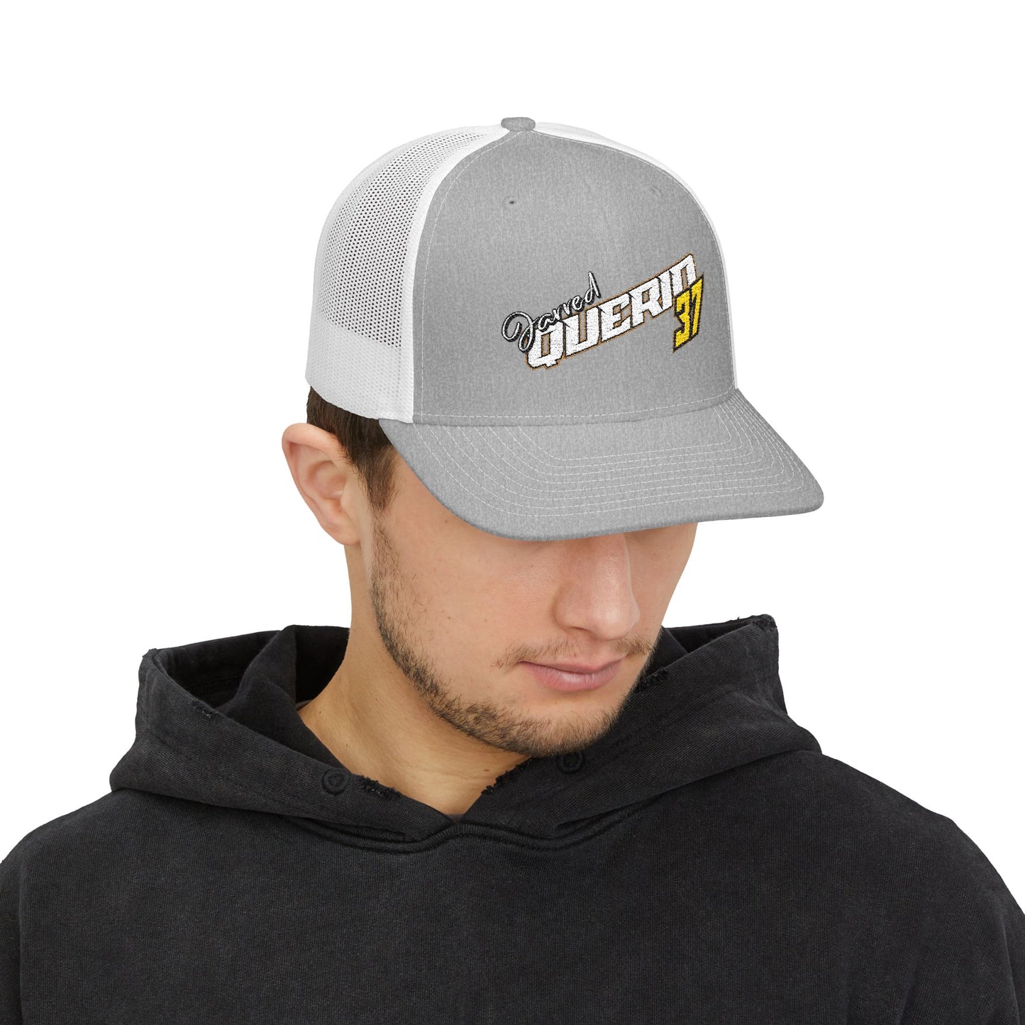 Jarred Querio 37 Embroidered Trucker Cap – Retro Racing Snapback