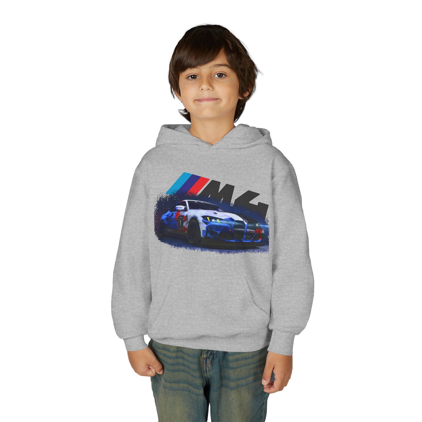 Youth Racing Hoodie — BMW M4 Drift Car Graphic