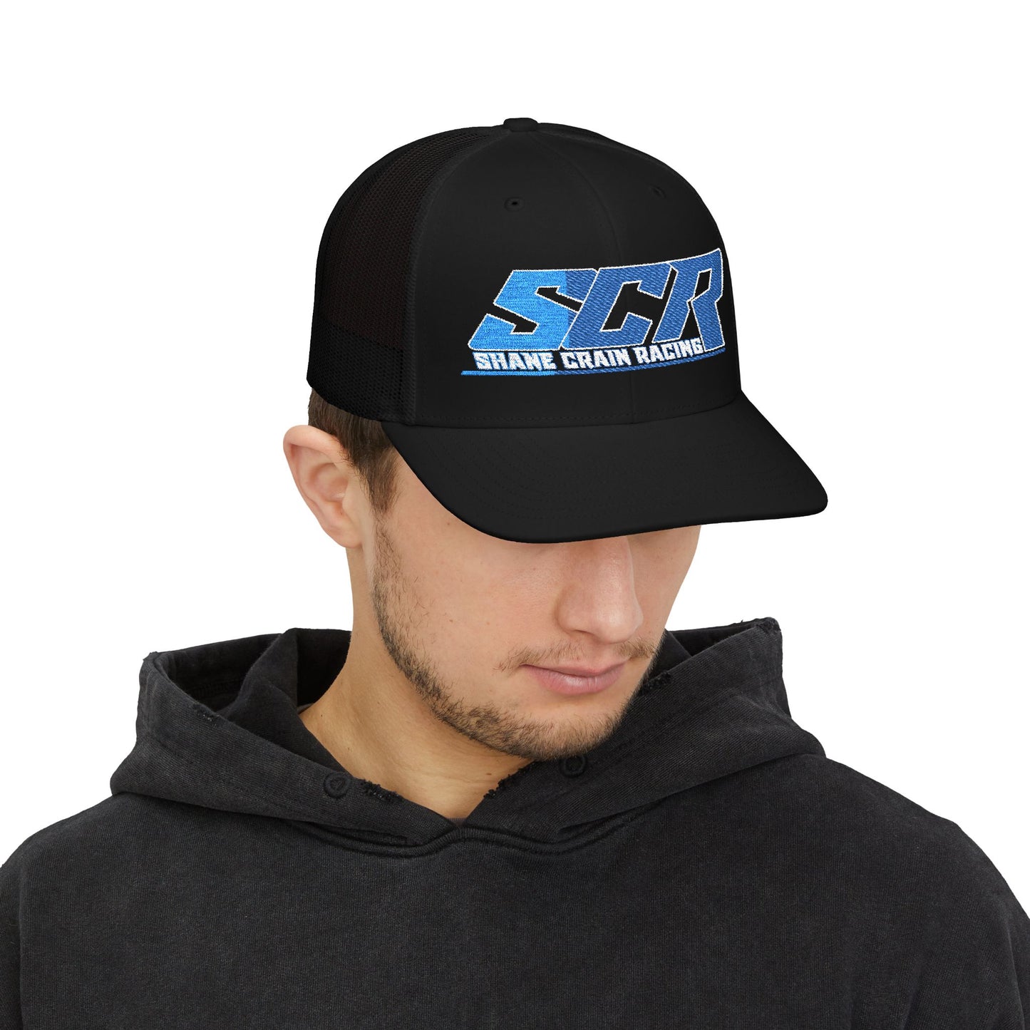 Shane Crain Stylish Snapback Trucker Cap for Casual Days, Embroidered Cap for Outdoor Fun, Summer Hat, Gift for Him, Retro Style