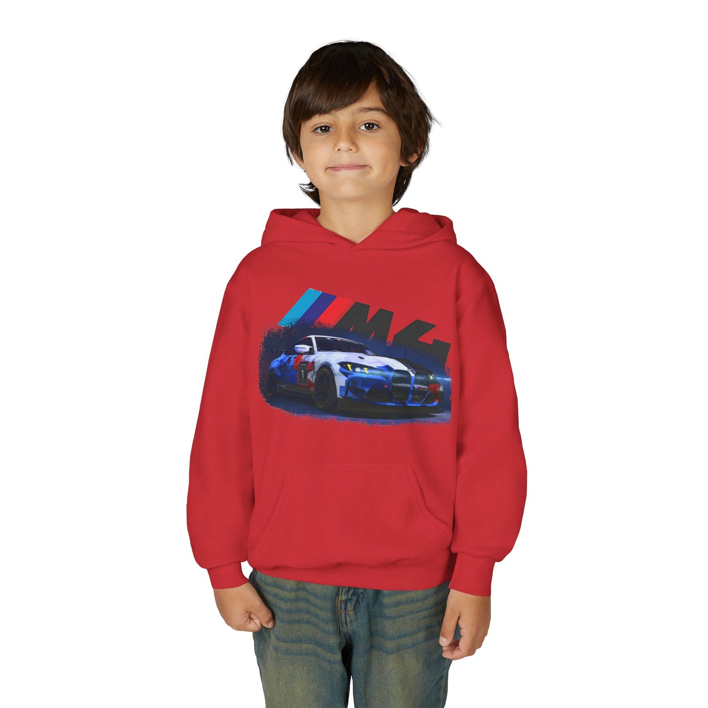Youth Racing Hoodie — BMW M4 Drift Car Graphic