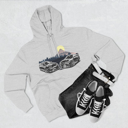 Supra Skyline Tokyo Fleece Hoodie, Car Lover Gift, Cozy Apparel for Road Trips, Outdoor Adventure, Perfect for Fall and Winter