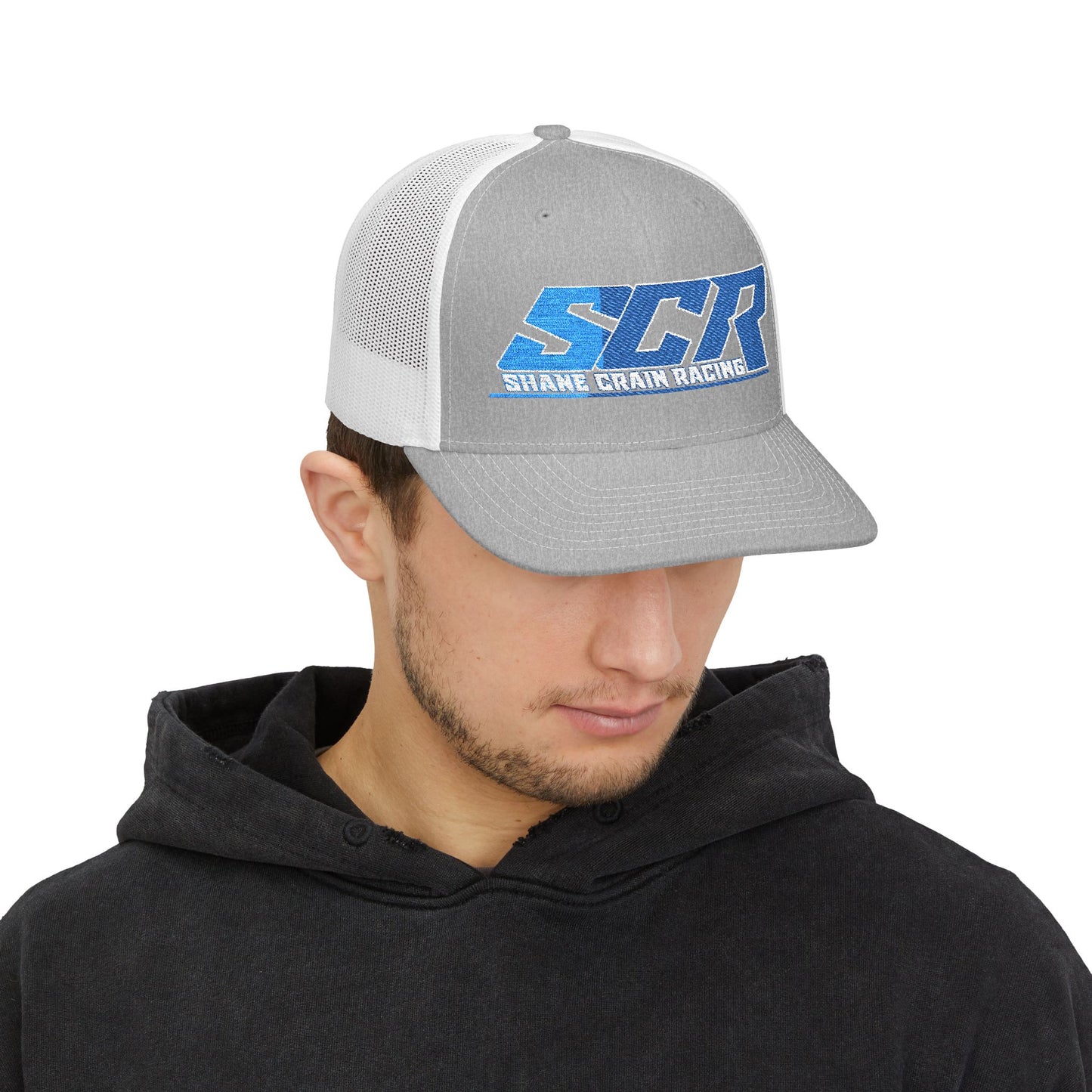 Shane Crain Stylish Snapback Trucker Cap for Casual Days, Embroidered Cap for Outdoor Fun, Summer Hat, Gift for Him, Retro Style