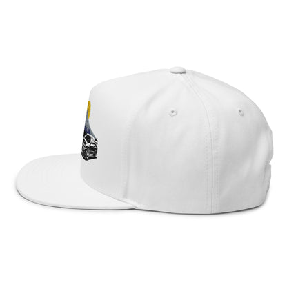 Embroidered Flat Bill Cap | Custom Car Design Hat for Car Enthusiasts, Birthday Gift, Supra & Skyline Tokyo